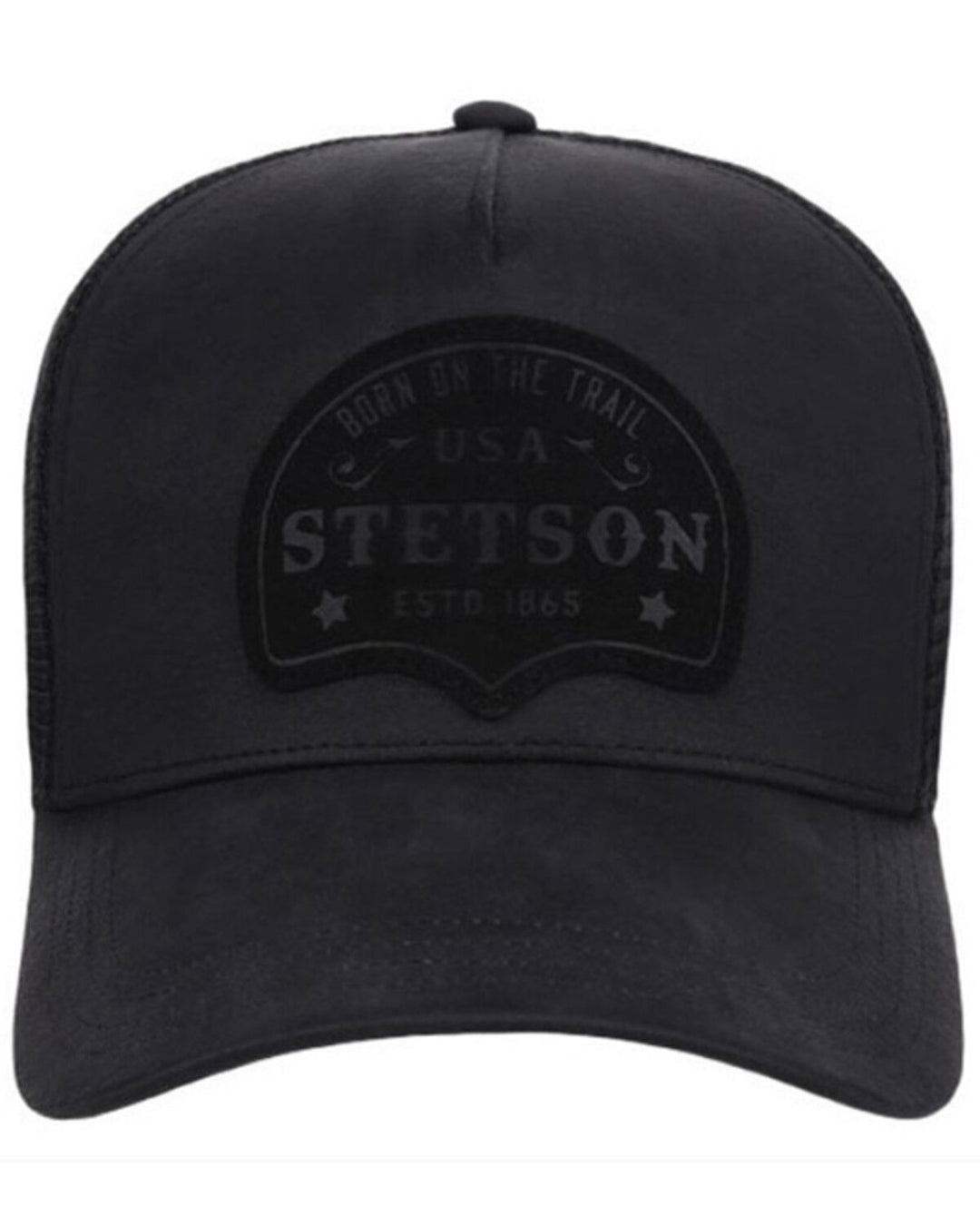 Stetson Oiled Twill Trucker Hat - Black