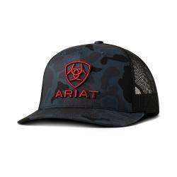 Ariat Mens SnapBack Camo 3D Embroidered Logo Navy Cap