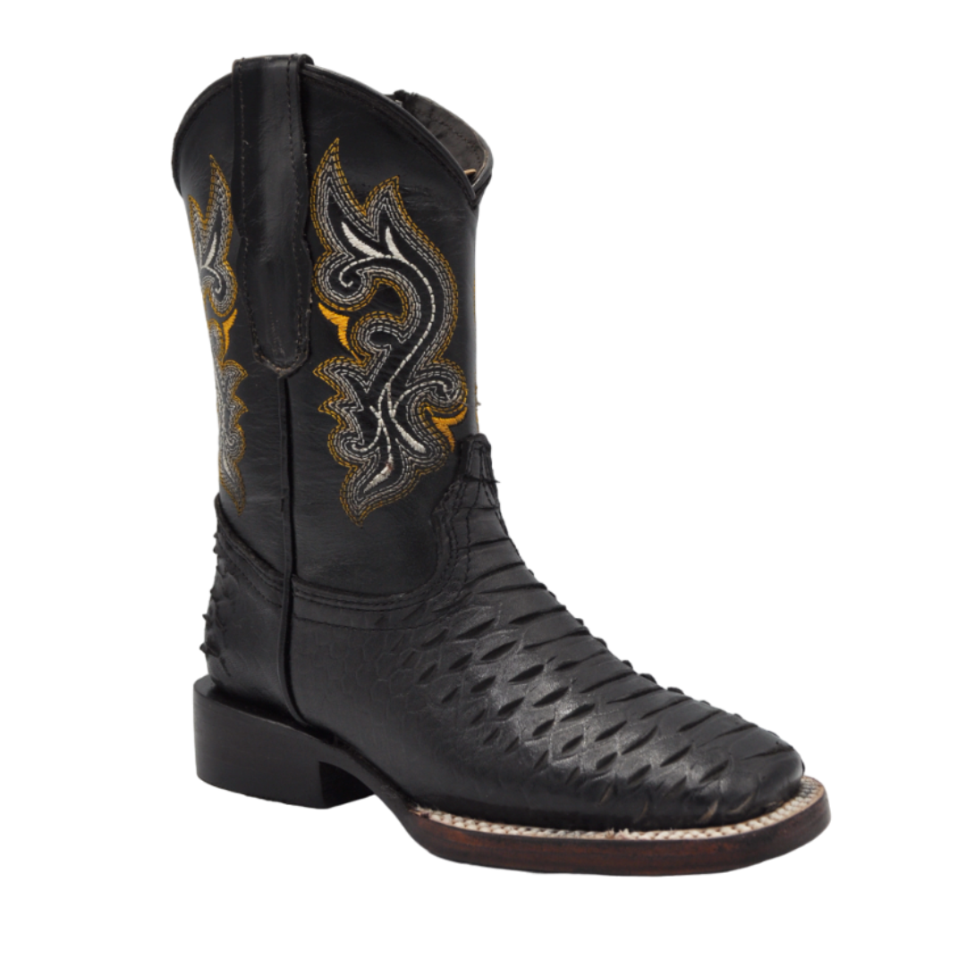 Gavel Kid's Python Print Black Boot