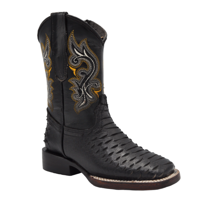 Gavel Kid's Python Print Black Boot