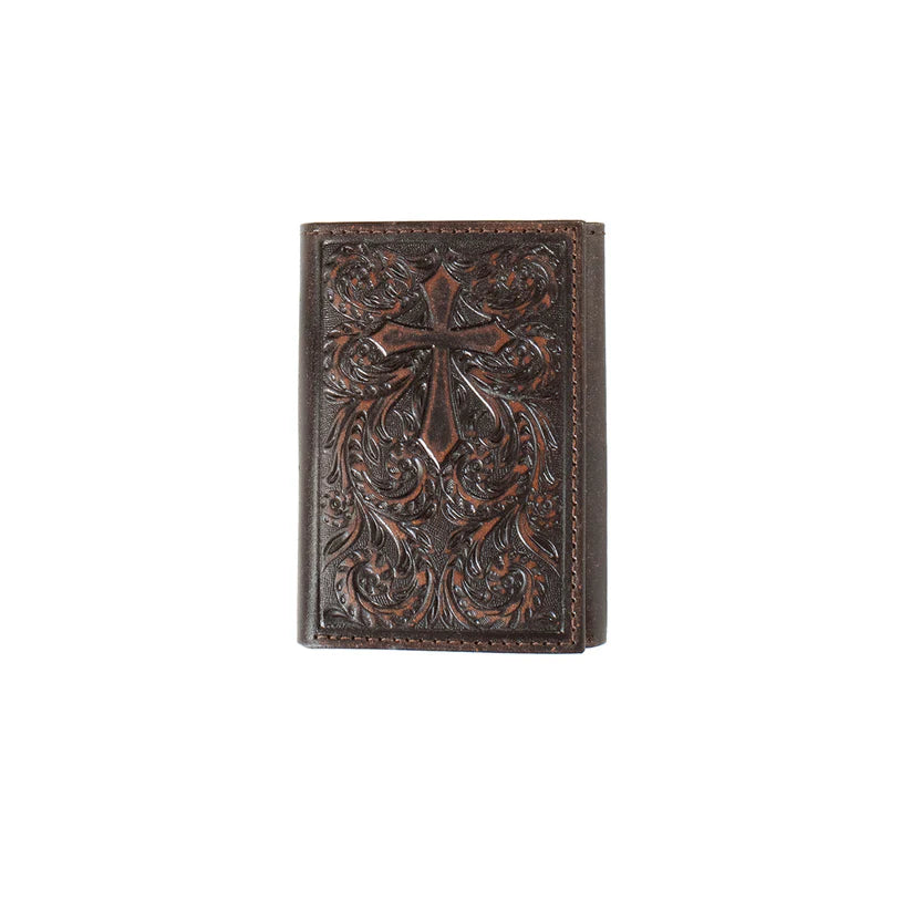 Nocona Trifold Scroll Cross MB