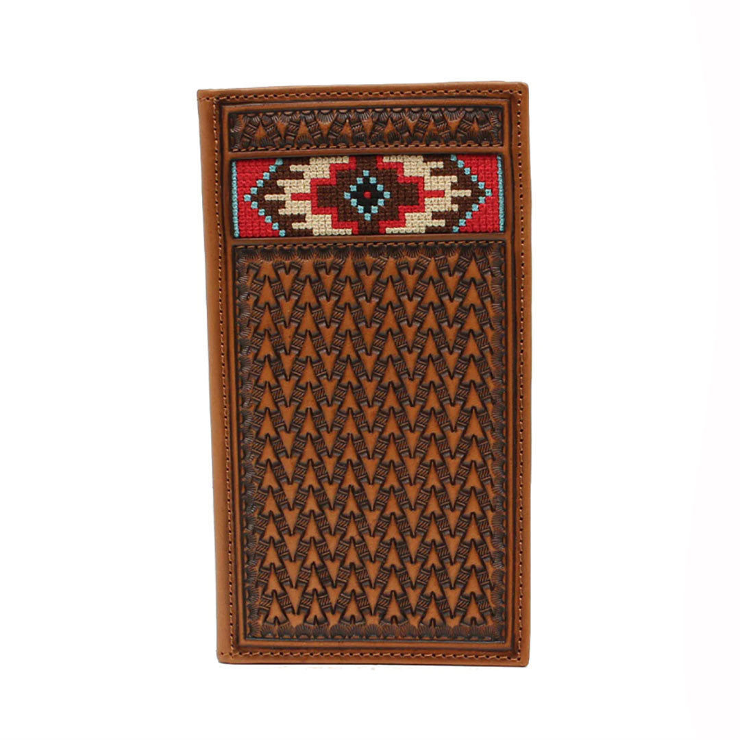 Ariat Rodeo Multi Embroidered Tan Wallet