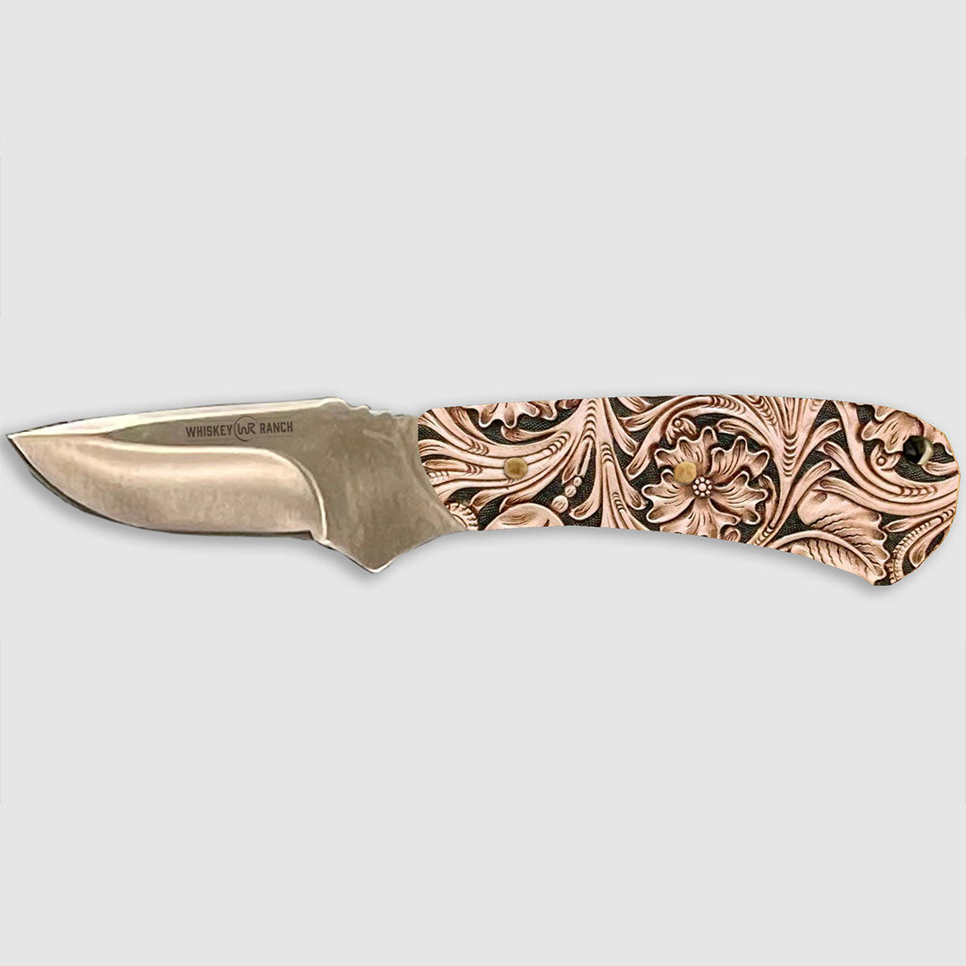 Whiskey Bent Tootled Leather Minni Skinner Knives