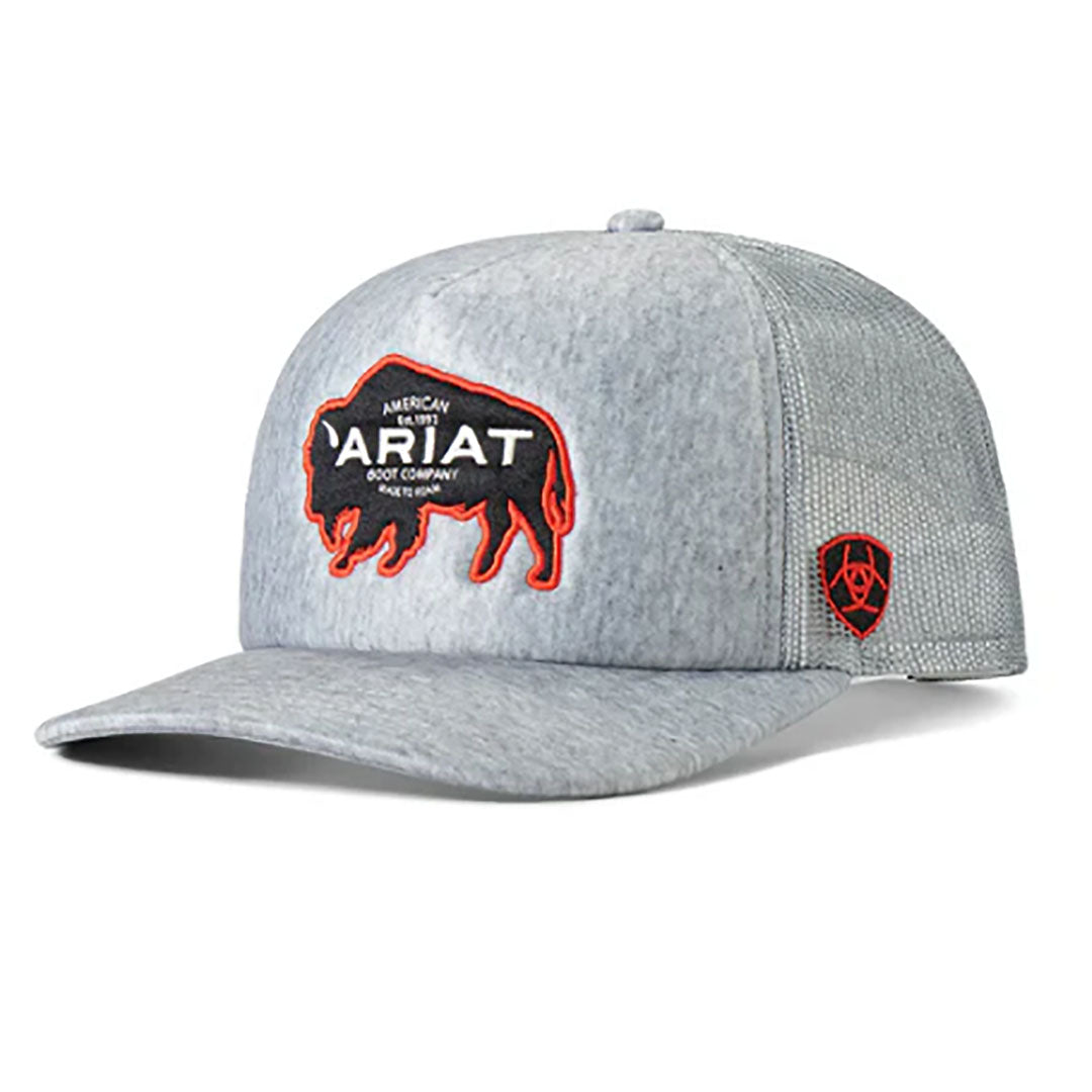 Ariat Men's Heather Buffalo Patch Cap