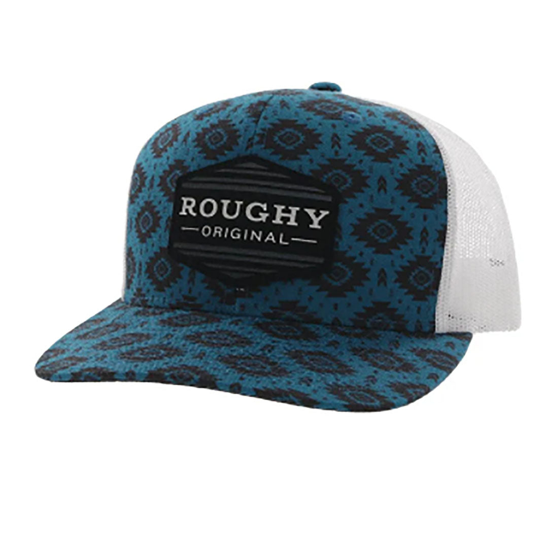Hooey Tribe Roughy Blue/White 6Panel Trucker with Black/White Patch Cap