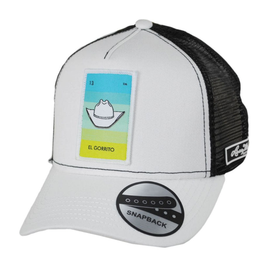 Larry Mahan Loteria El Gorrito White Trucker Hat