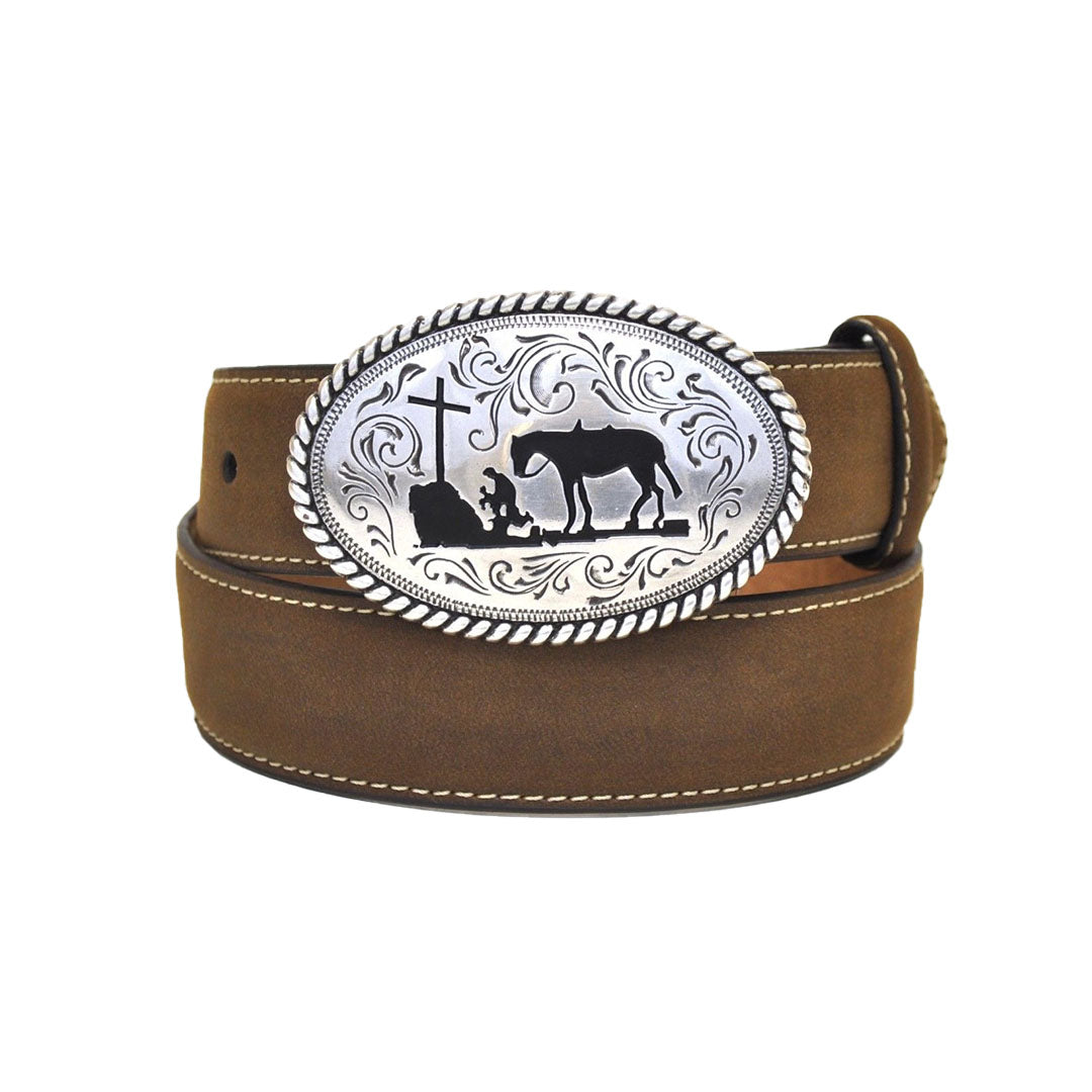 Nocona Kid's Cowboy Prayer Buckle Western Leather Belt – Gavel