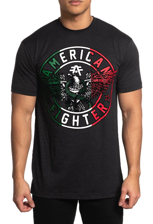 T-shirt Uomo American Fighter Artesia FM13530 - Cotone Manica Corta - Colore Nero Taglie M-3XL