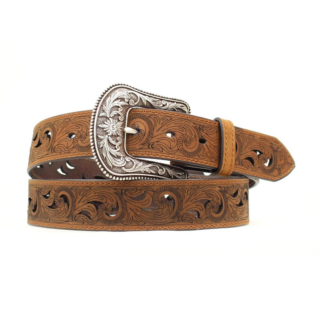 Ariat Women's Scroll Paisley Pierced Belt - Brown Ariat Women's Scroll Paisley Pierced Belt - Brown