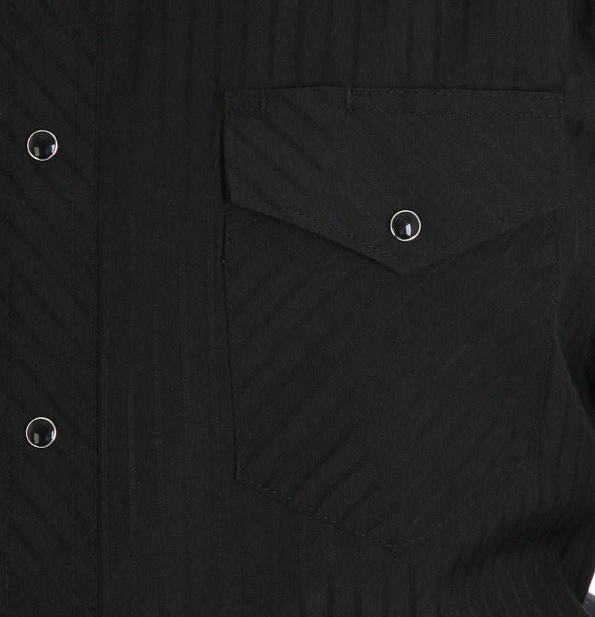 Wrangler Silver Edition Western Snap Long Sleeve Black Shirt