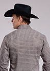 Roper Men's Long Sleeve Double Diamonds Print Snap Shirt
