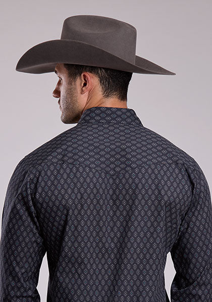Roper Men's TQ Aztec Long Sleeve Shirt - Grey
