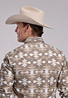 Roper Men's Long Sleeve Aztec Print Snap Shirt -Brown