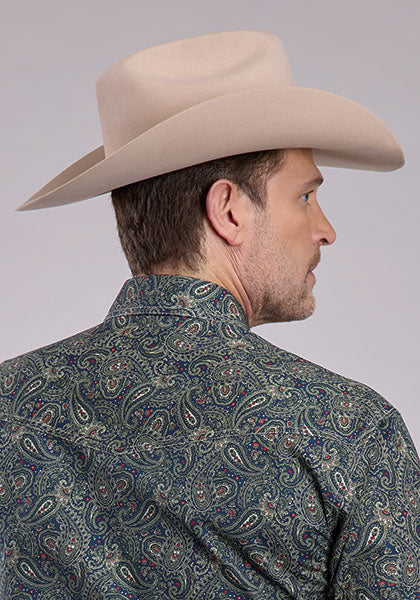 Roper Men's Long Sleeve Forest Paisley Snap Shirt