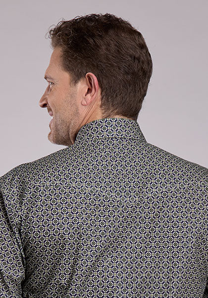 Roper Men's Long Sleeve Pine Foulard Snap Shirt