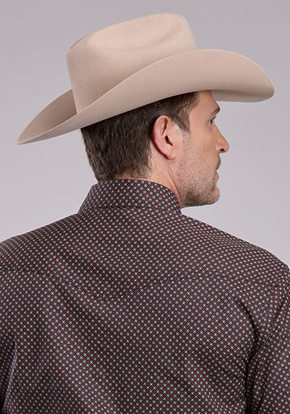Roper Men's Long Sleeve Amarillo Print Snap Shirt - Red Star Geo