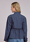 Roper Womens Outerwear Solid Denim Jacket-Blue