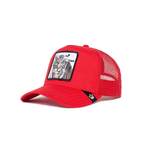 Goorin Bros White Tiger Red Trucker Hat