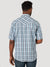 Wrangler Men's Advanced Comfort Plaid Print Short Sleeve Blue/Black Shirt