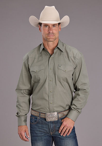 Stetson Men's Long Sleeve Smoke Diamonds Snap Shirt