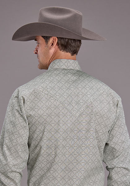 Stetson Men's Long Sleeve Pewter Filigree Snap Shirt