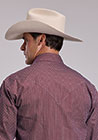 Stetson Men's Long Sleeve Snap Print-Wine