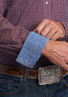 Stetson Men's Long Sleeve Snap Print-Wine