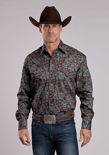 Stetson Men's Long Sleeve Fall Paisley Shirt