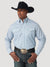Wrangler Men's George Straight Long Sleeve Shirt Blue Diamond Print