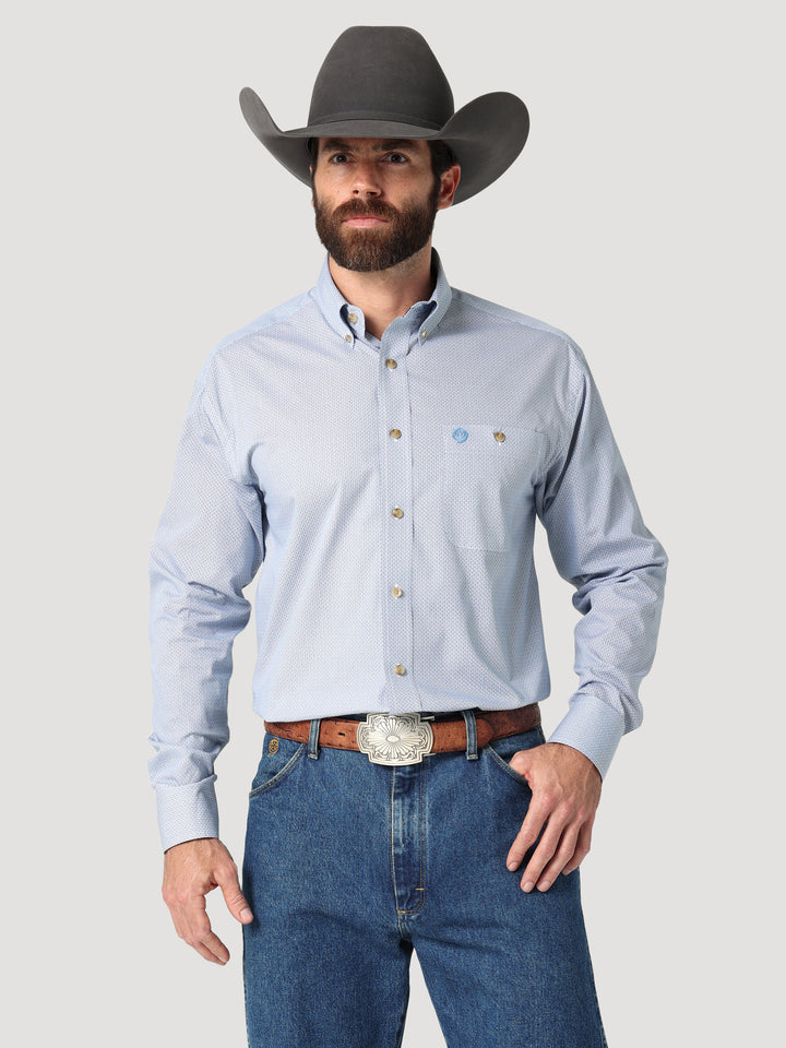 Wrangler George Strait Two Pocket Shirt Blue Sky