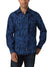 Wrangler Men's Retro Premium Dark Blue Multi Snap Shirt