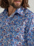Wrangler Men's 20X Competition Advanced Comfort Blue/White Flower Shirt
