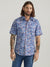 Wrangler Men's 20X Competition Advanced Comfort Blue/White Flower Shirt