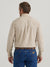 Wrangler Men's Relaxed Fit Western Long Sleeve Cream Button-Down Shirt