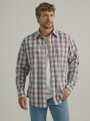 Wrangler Men's Classic Fit Western Long Sleeve Shirt