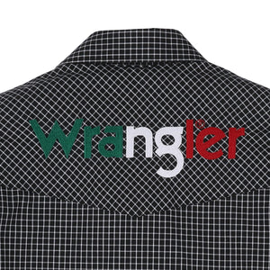 Wrangler Men's Classic Fit Black Mexican Print Shirt