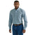 Wrangler Men's George Strait Blue Paisley Long Sleeve Button Down Shirt