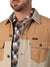Wrangler Men's Western Vintage Khaki  Mixed Canvas Chore Jacket