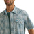 Wrangler Men's Modern Fit Short Sleeve Snap Blue Shirt