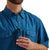 Wrangler Men's Performance Classic Fit Short Sleeve Western Snap Blue Shirt