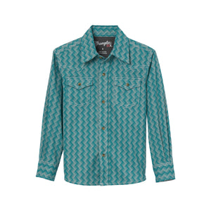 Wrangler Boy's 20X Advanced Comfort Long Sleeve Snap Shirt