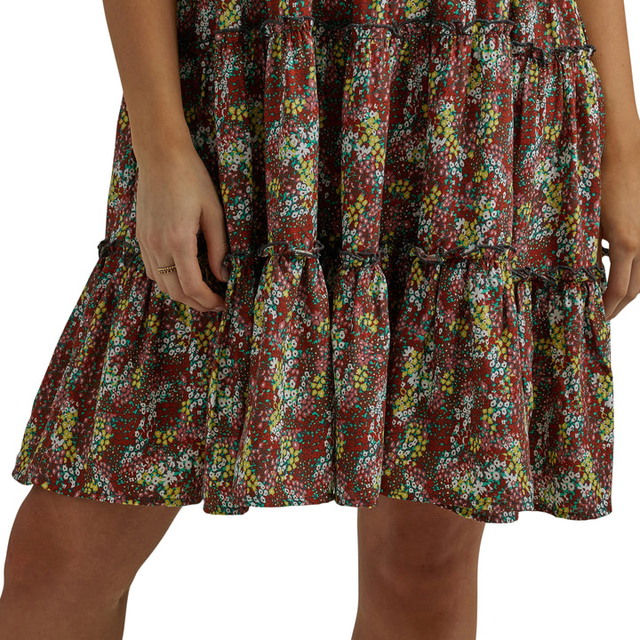 Wrangler Retro Women's Punchy Floral Tiered Dress in Multi