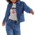 Wrangler x Barbie™ Zip Front Denim Jacket in Wrangler Blue