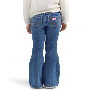 Wrangler® x Barbie™ Girl's Flare Blue Jean