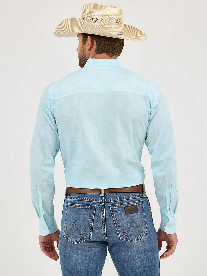 Men's Wrangler X Cody Johnson Long Sleeve Shirt - Aqua Bursts