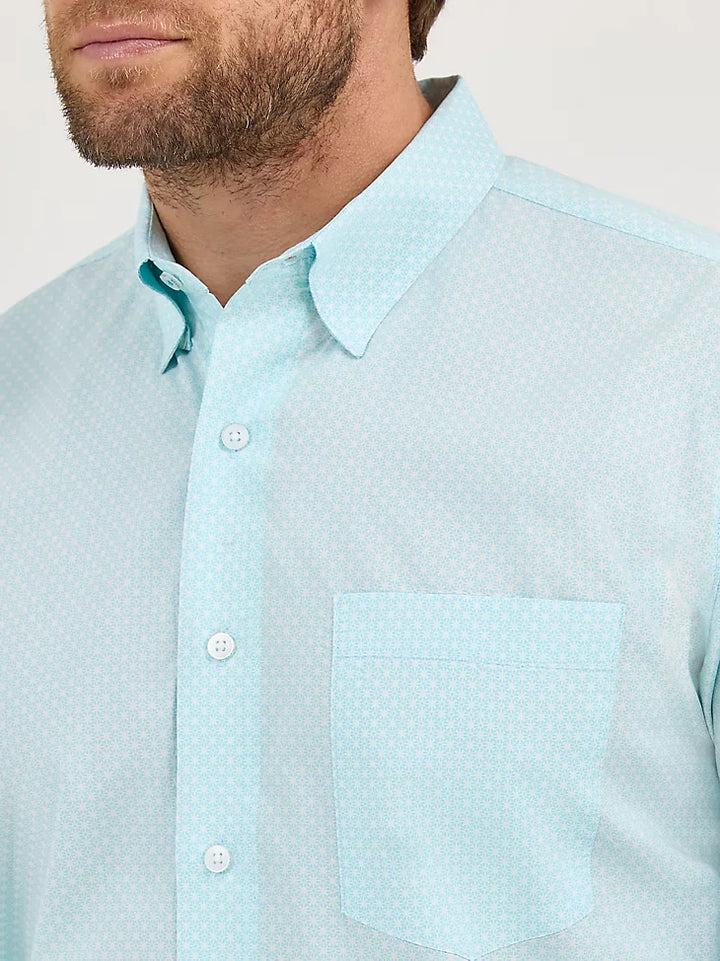 Men's Wrangler X Cody Johnson Long Sleeve Shirt - Aqua Bursts