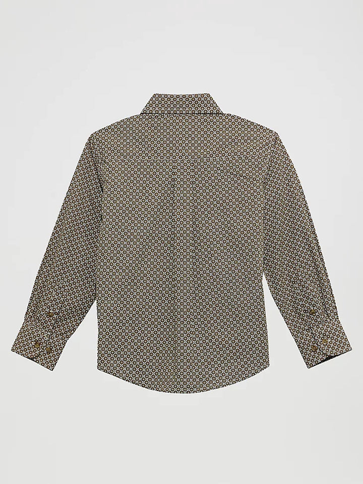 Wrangler Boy's Classic Button-Down Print Shirt
