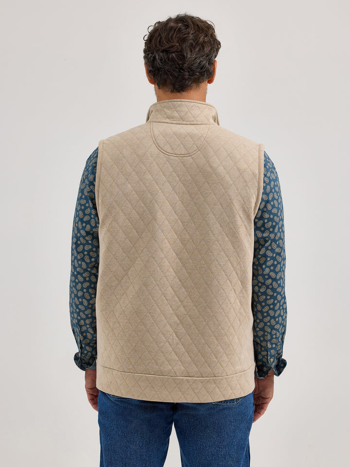 Wrangler Men's George Strait Zip Front Solid Knit Vest