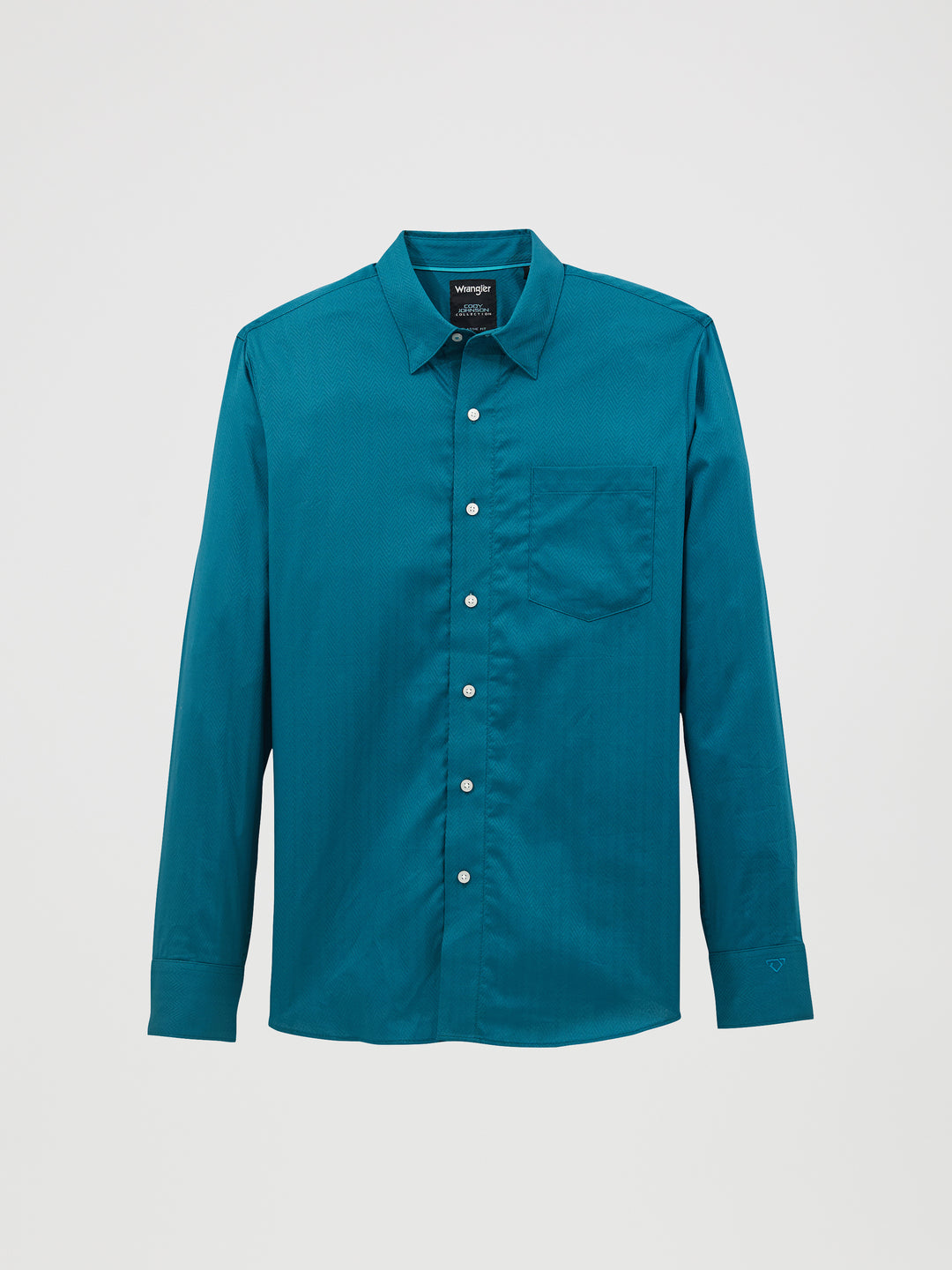 Wrangler Men's Cody Johnson One Pocket Button Down Shirt - Ink Blue