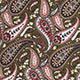 Wrangler Men's George Strait Long Sleeve Button Down One Pocket Shirt - Coffee Paisley